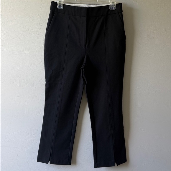 DEREK LAM 10 CROSBY Front Slit Crop Pants Black Size 6 Women’s - Picture 4 of 16